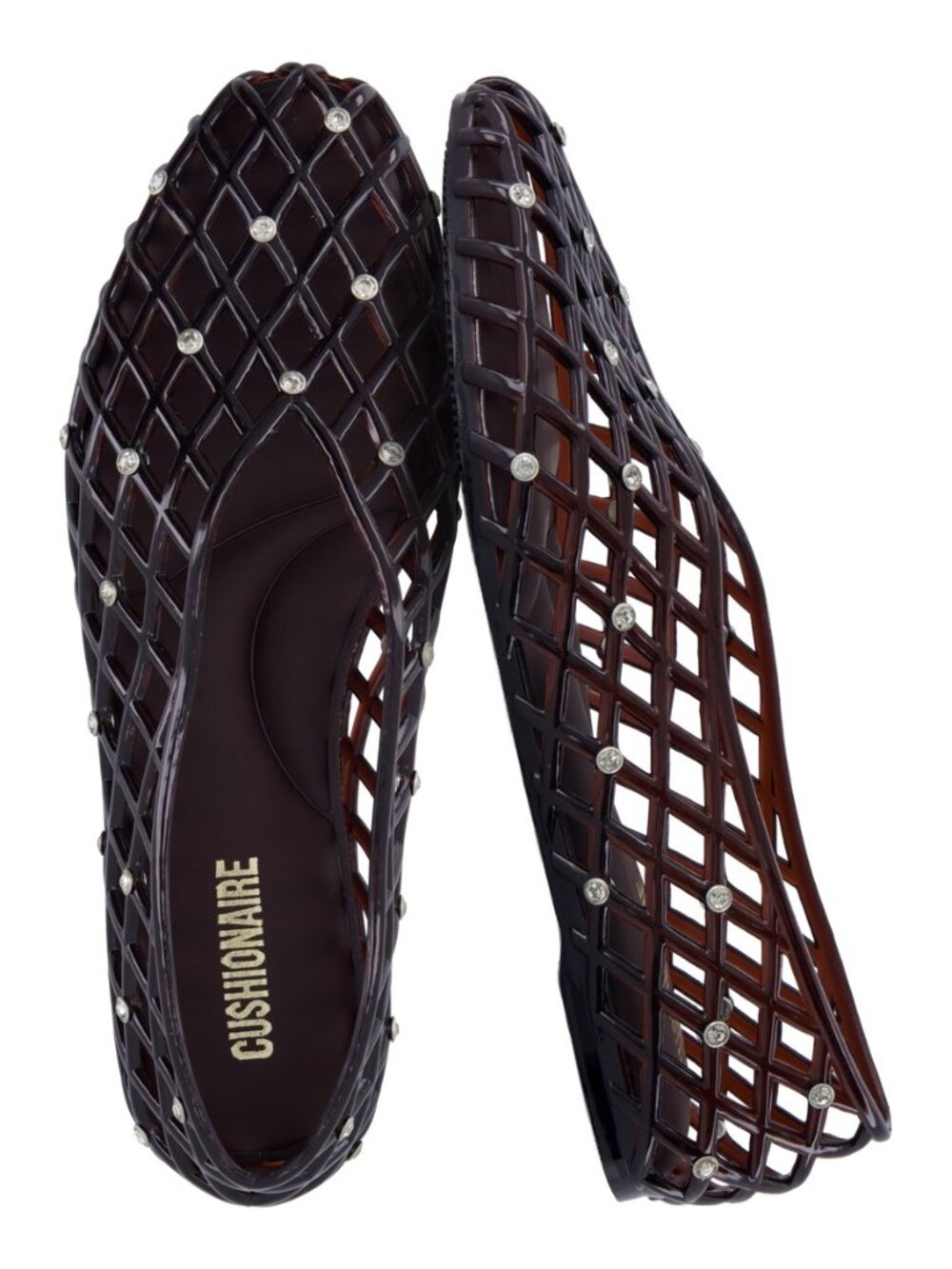 Sweets Ballet Jelly Flats for Women with Crystal Details